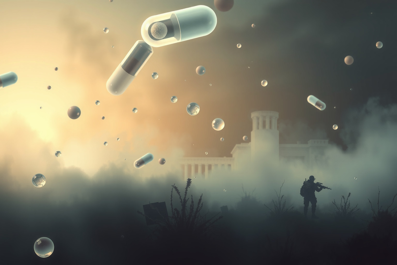 Sognare antibiotici in guerra simboleggia protezione contro minacce inevitabili.