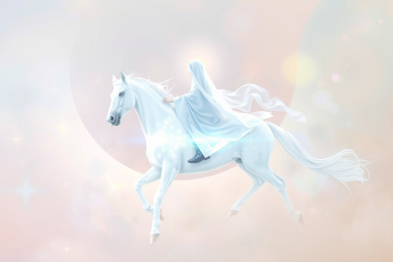 Sognare un cavallo bianco simboleggia vittoria e spiritualità pura.