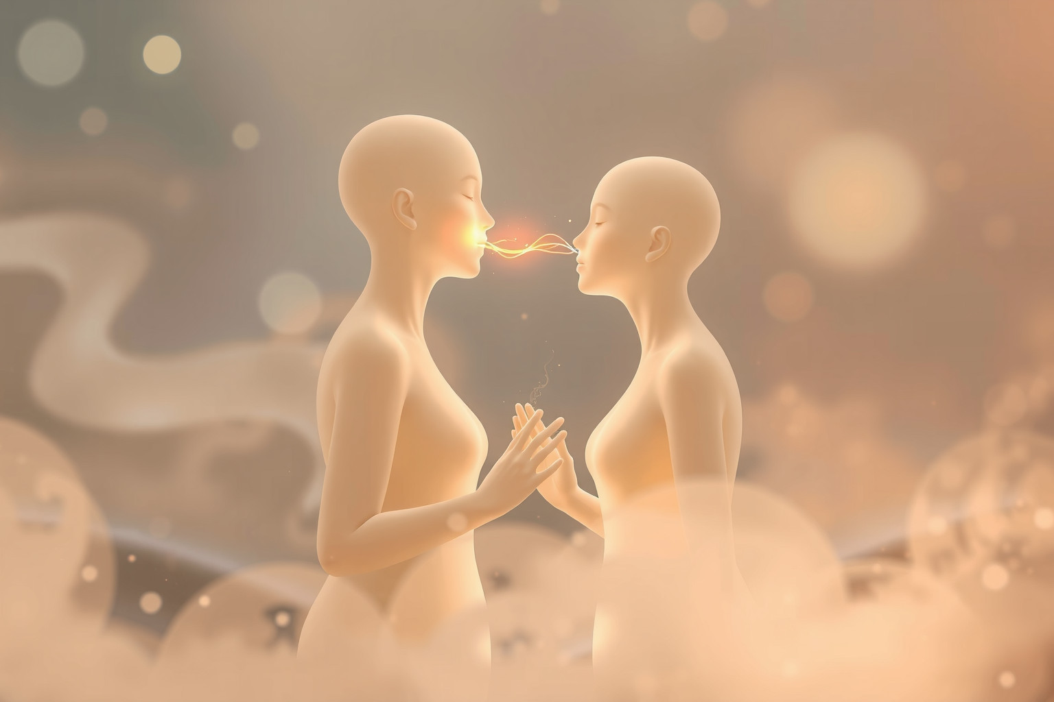 Sognare ossigeno condiviso simboleggia connessione profonda e supporto reciproco.