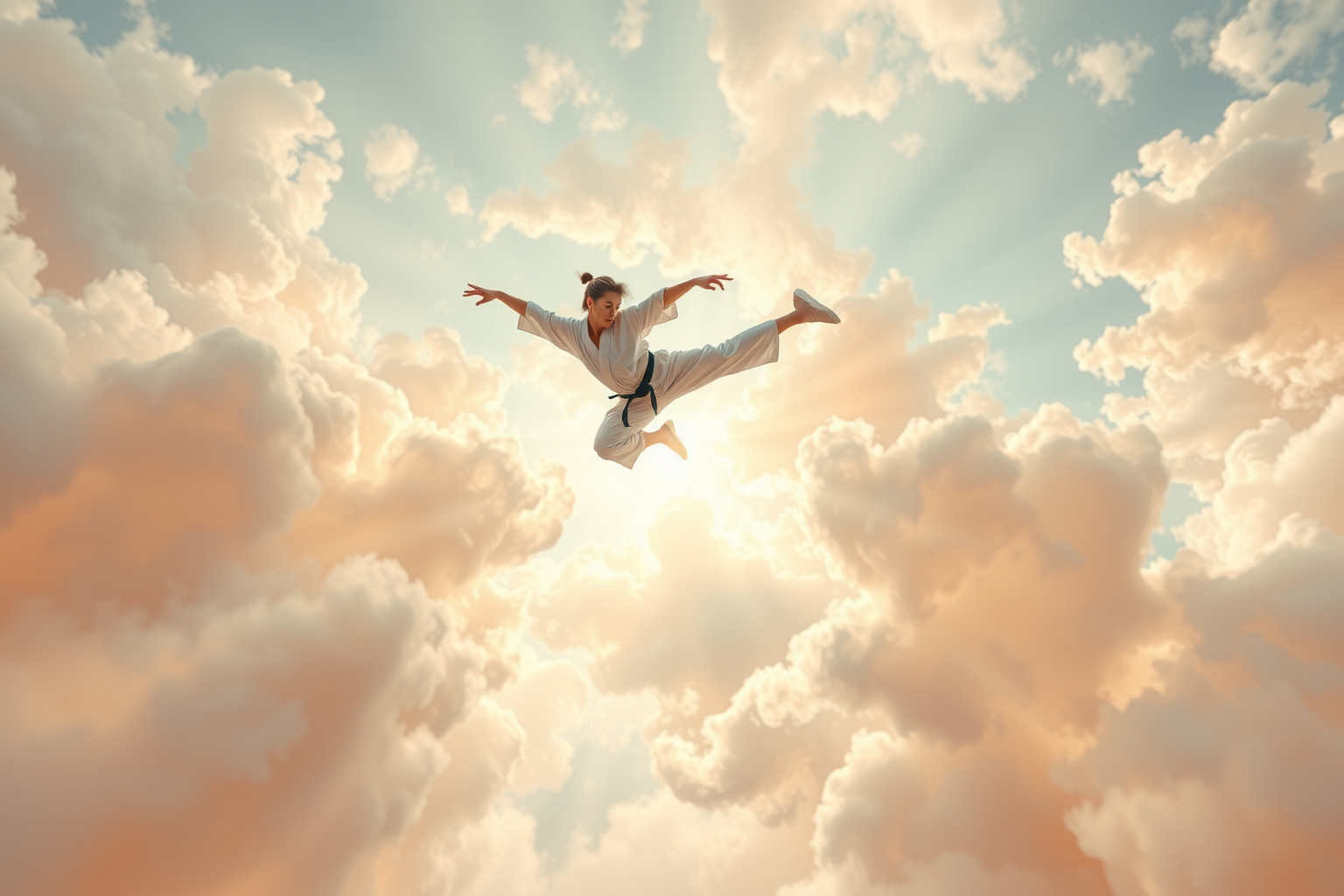Sognare karate senza gravità simboleggia libertà creativa e potere interiore.
