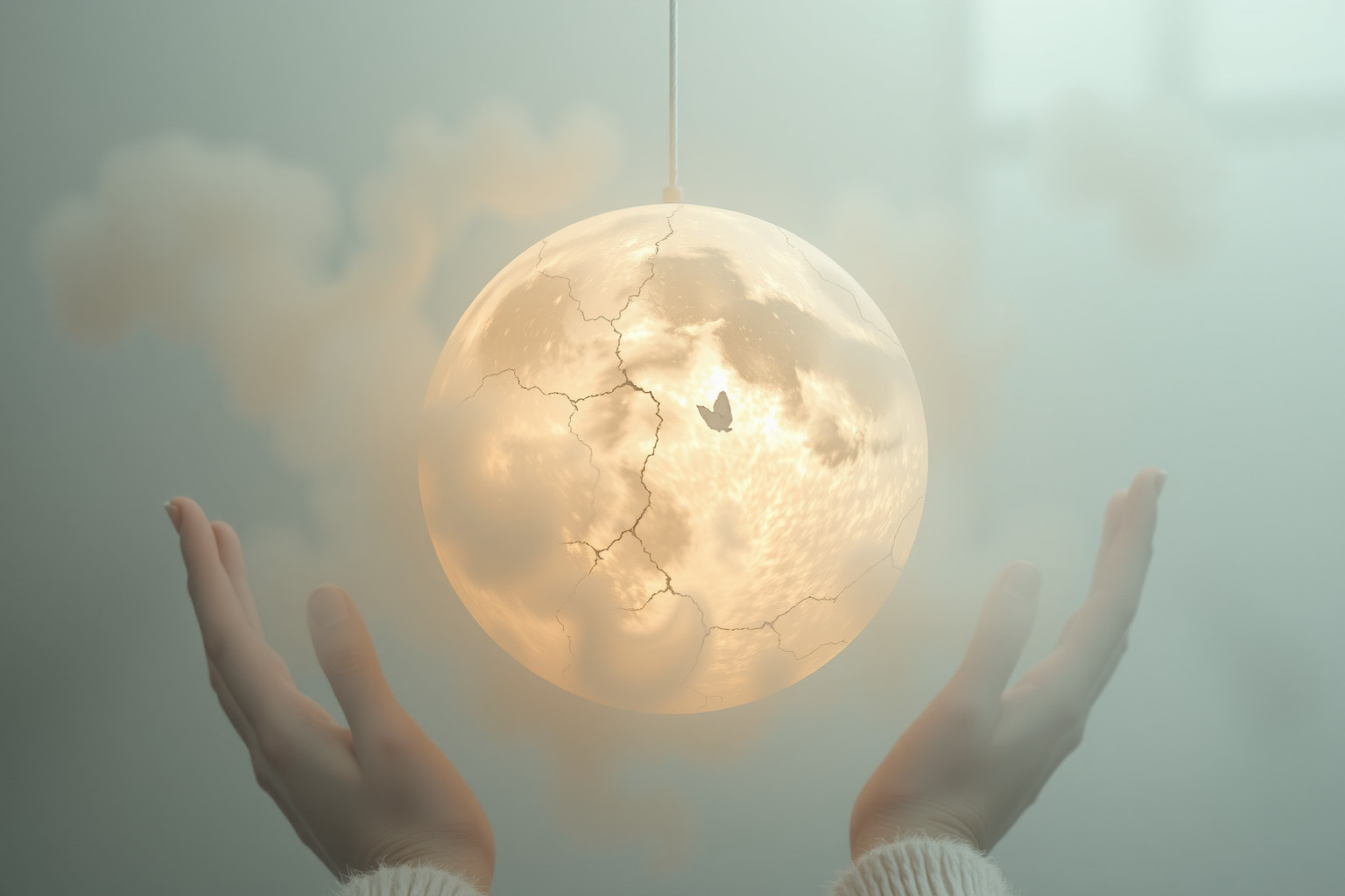 Sognare la tredicesima luna spezzata riflette una fragile anima interiore.