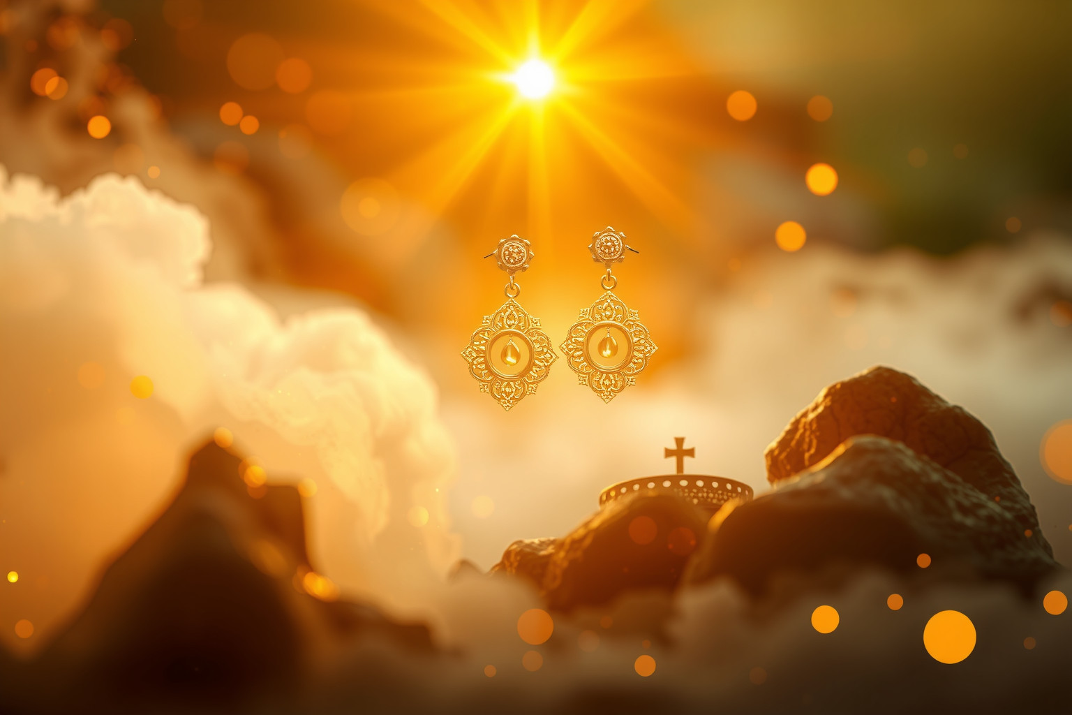 Sognare orecchini d'oro simboleggia prosperità e valore personale.
