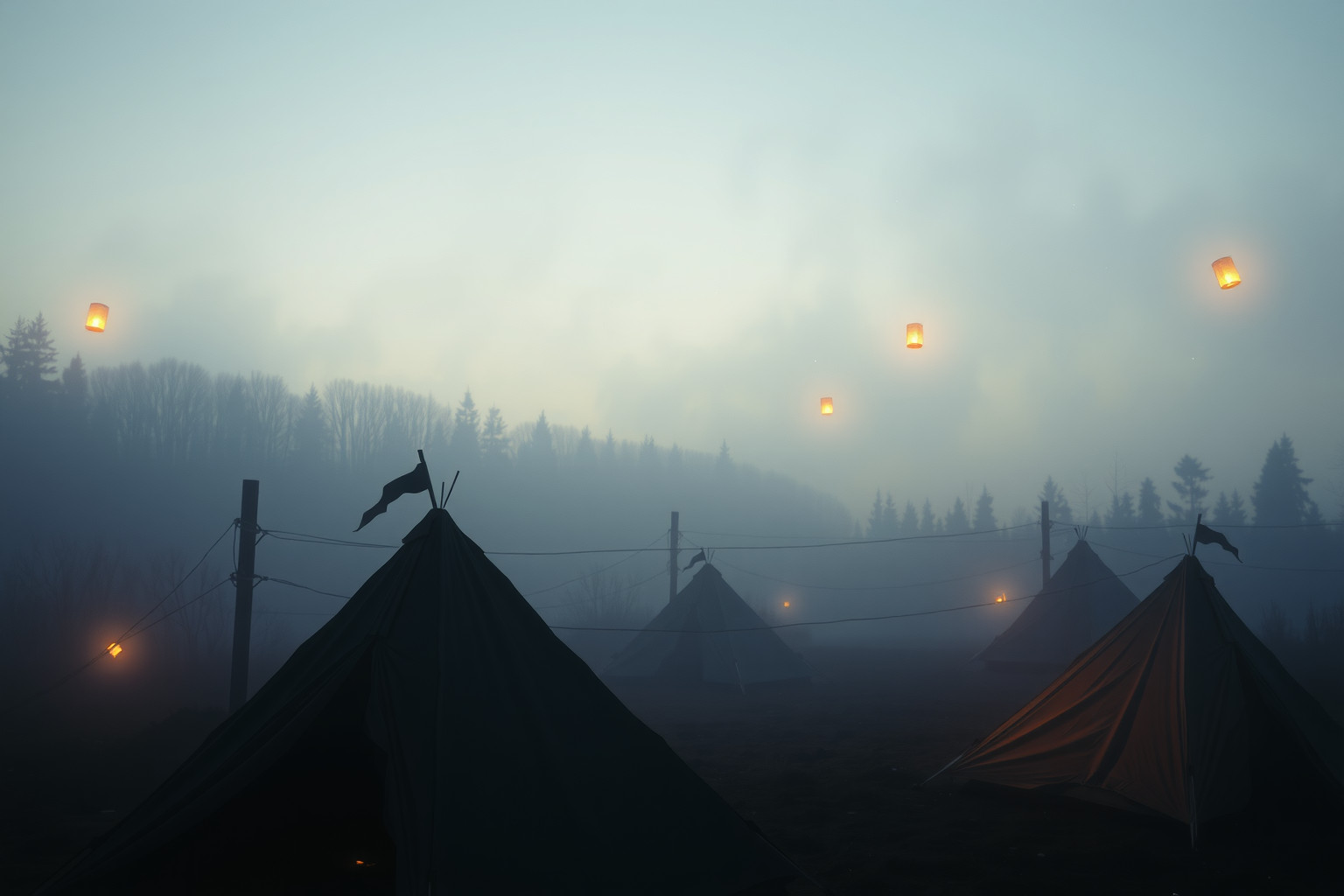 Sognare un accampamento abbandonato riflette solitudine e occasioni mancate.