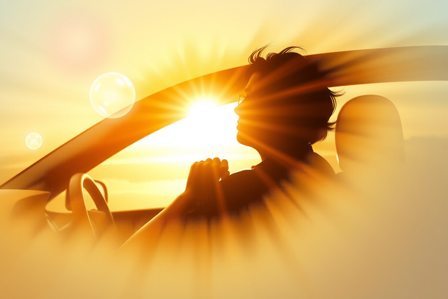 Sognare un autista sotto il sole simboleggia guida e speranza.
