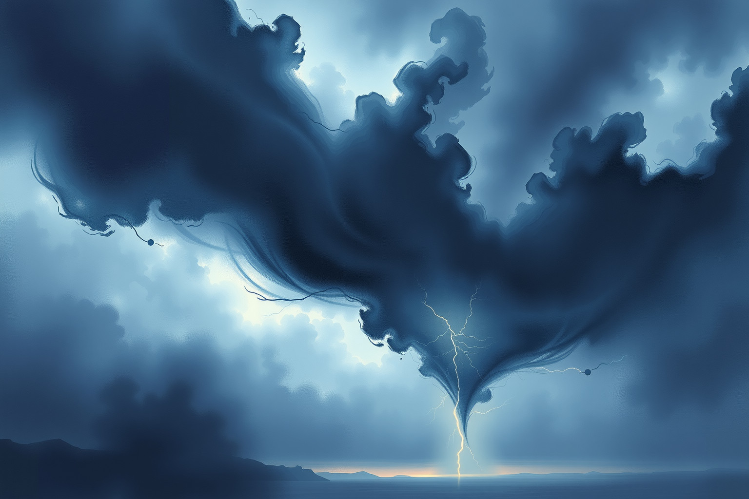 Sognare un cielo tempestoso simboleggia conflitti emotivi intensi.