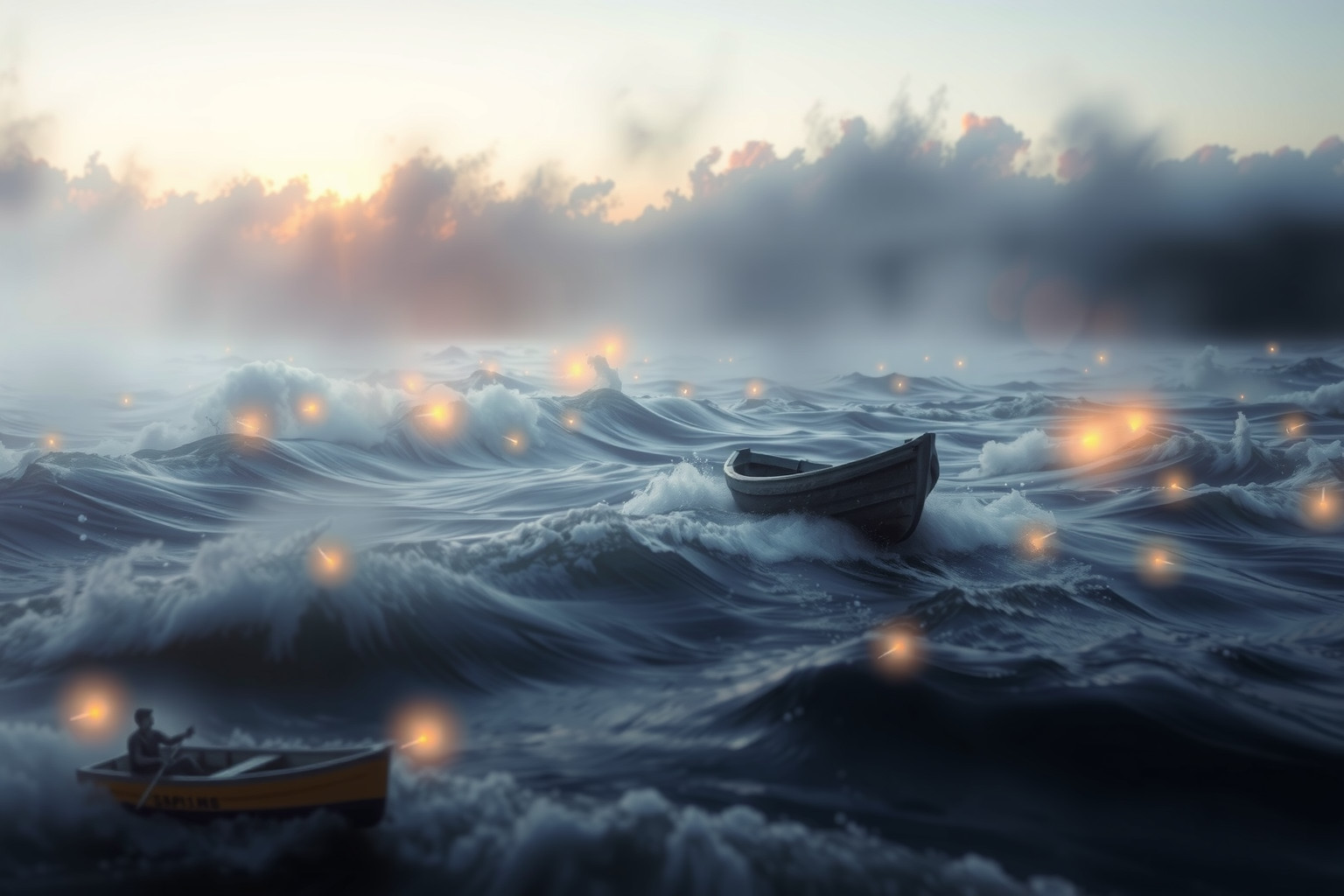 Sognare un dinghy in un fiume impetuoso simboleggia sfide emotive.
