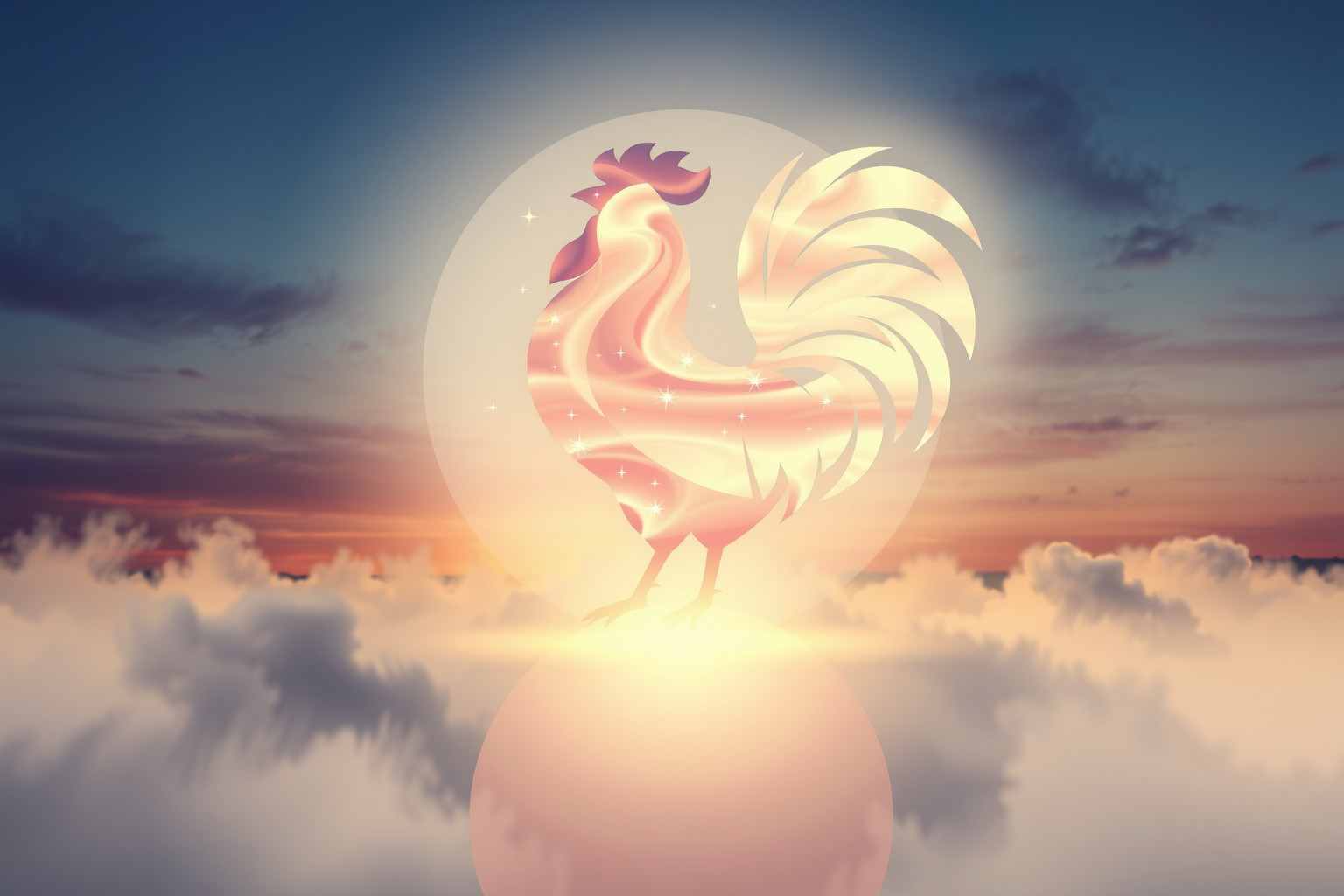Sognare un gallo surreale simboleggia risveglio spirituale e intuizione.