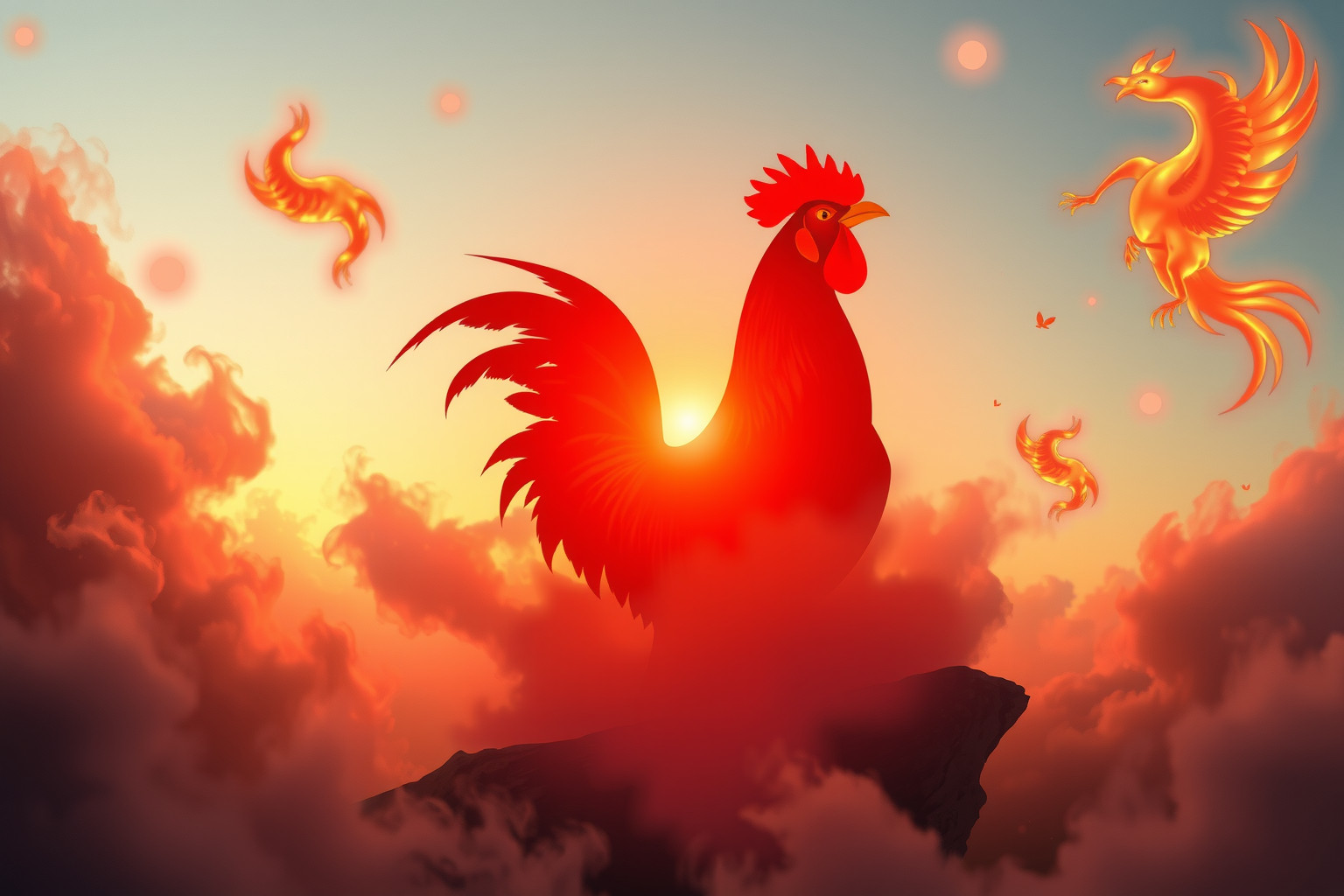 Sognare un gallo rosso simboleggia passione e coraggio imminente.