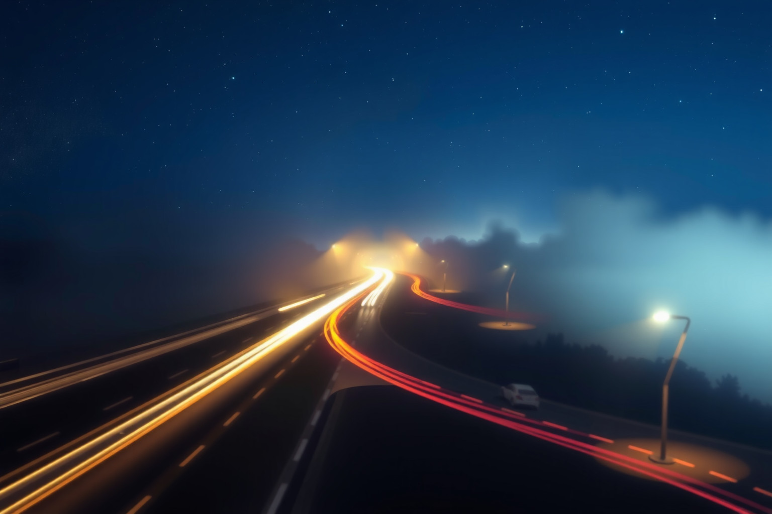 Sognare ingorgo notturno riflette blocchi emotivi e ansie nascoste.