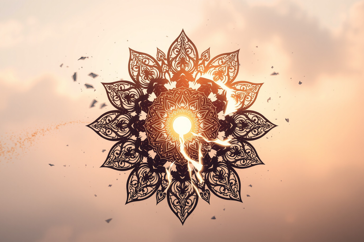 Sognare un mandala che si rompe simboleggia cambiamenti interiori profondi.