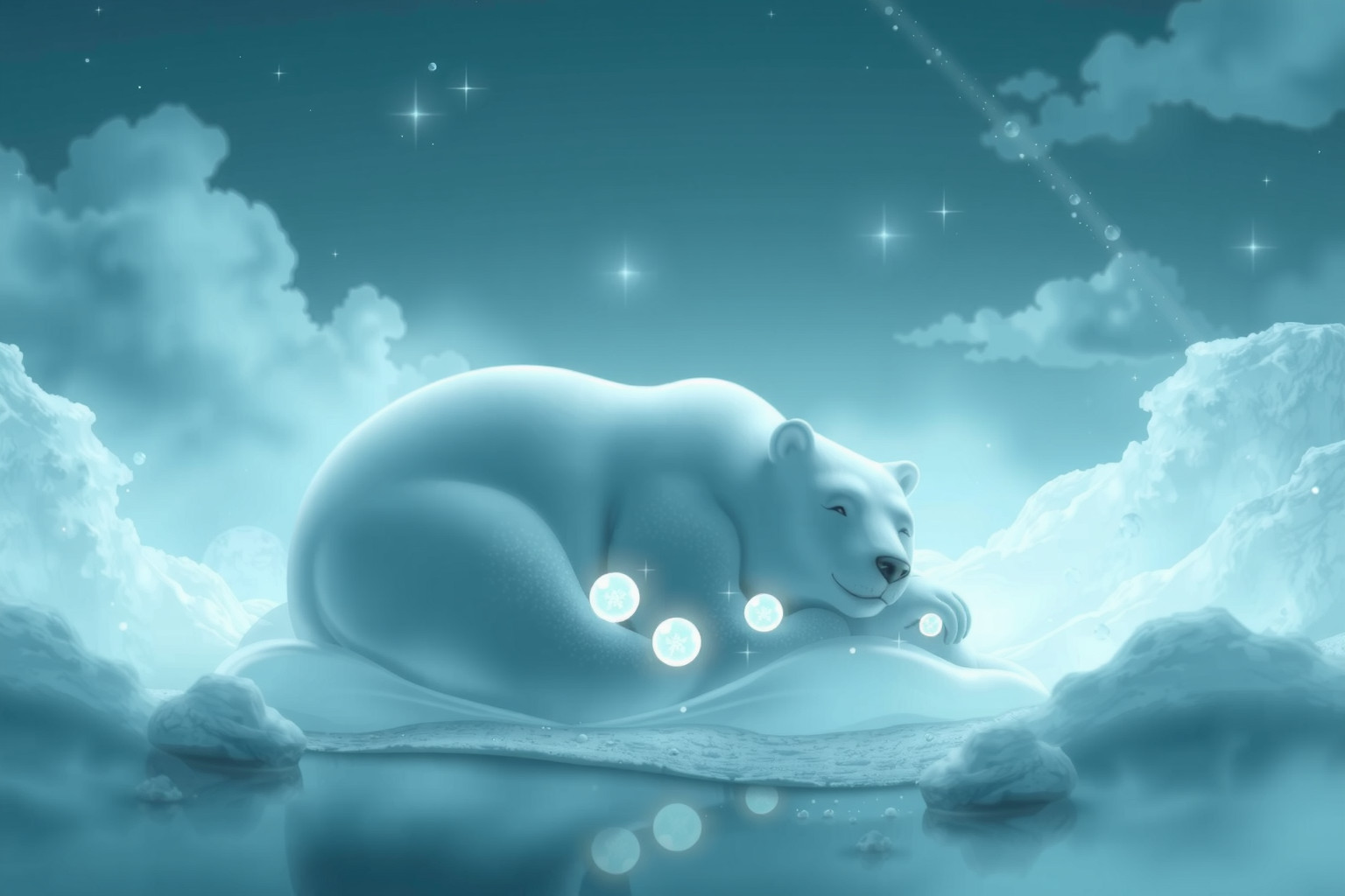 Sognare orsi polari con cuccioli simboleggia protezione e rinascita.