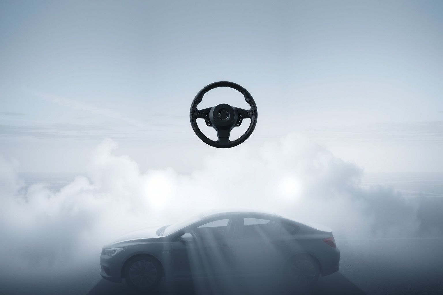 Sognare un volante in auto ferma indica controllo non esercitato.