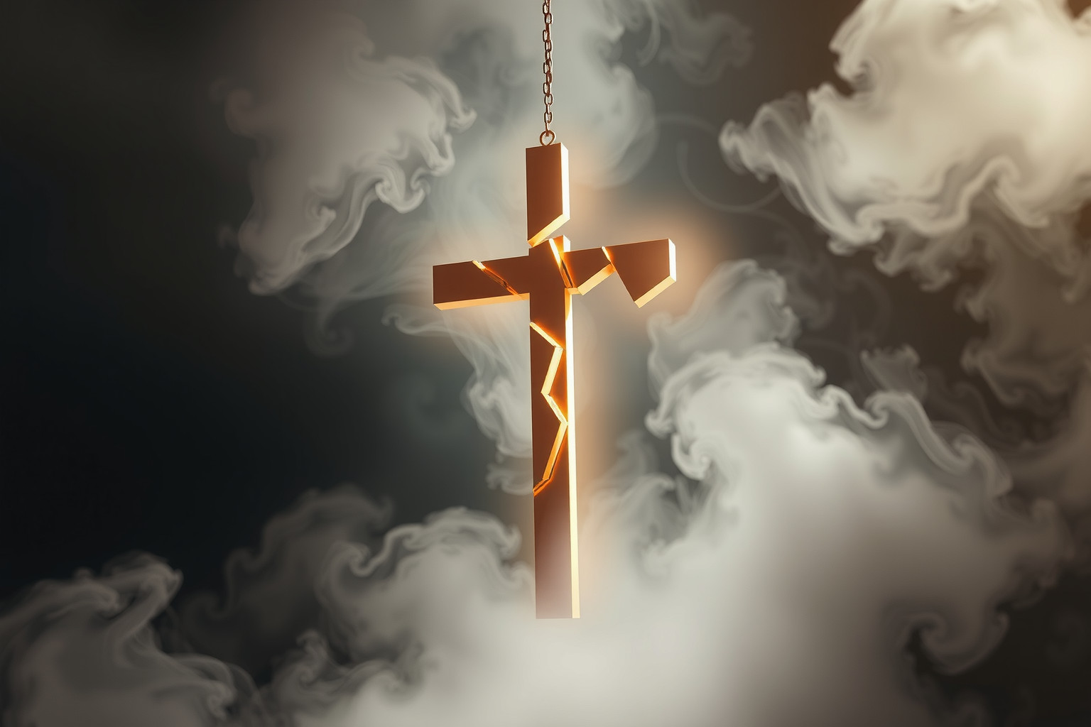 Sognare croce spezzata indica dubbio o crisi spirituale profonda.