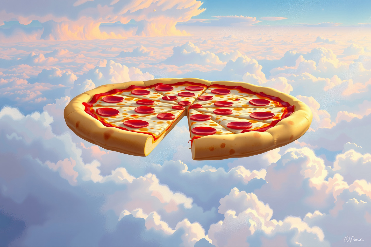 Sognare una pizza gigante riflette ambizioni e desideri smisurati.