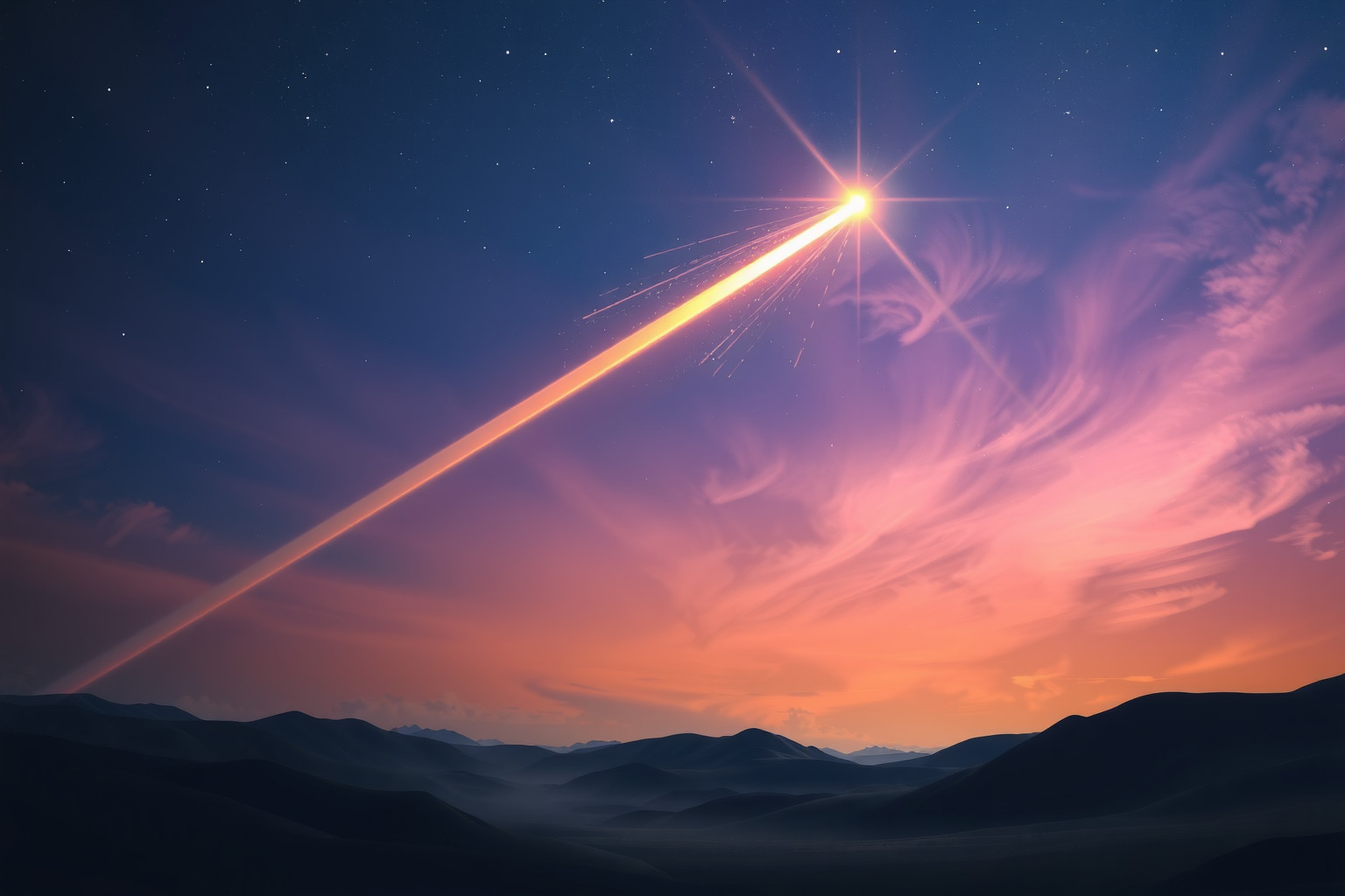 Sognare stelle cadenti simboleggia un cambiamento imminente e positivo.