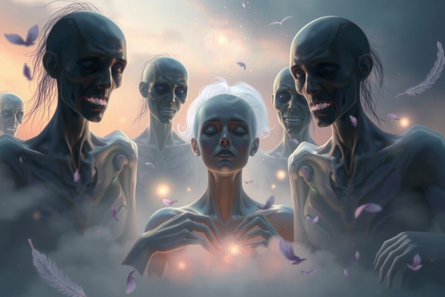 Sognare zombie non aggressivi simboleggia paure superate e serenità.