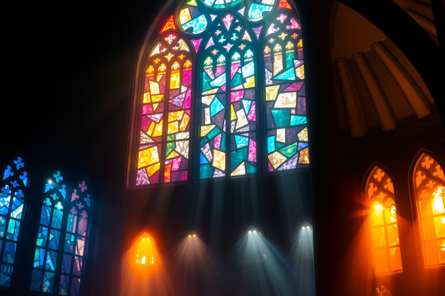 La vetrata colorata nei sogni simboleggia spiritualità e protezione divina.