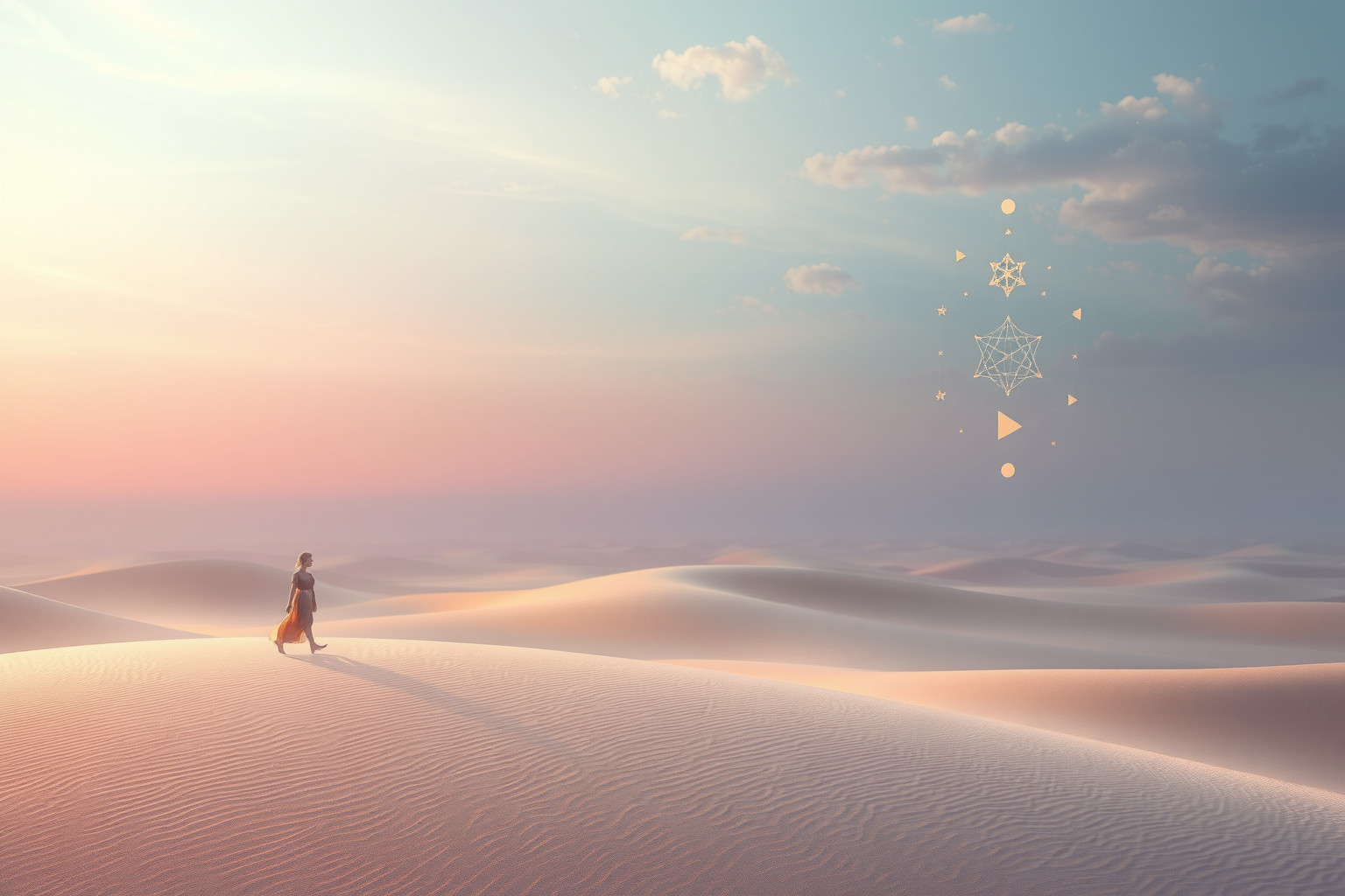 Sondare il deserto simboleggia esplorazione della propria solitudine interiore.