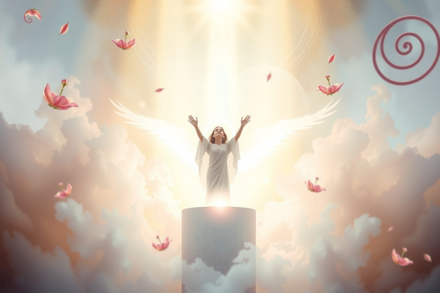 Sognare di alzarsi da un luogo sacro simboleggia rinascita spirituale interiore.