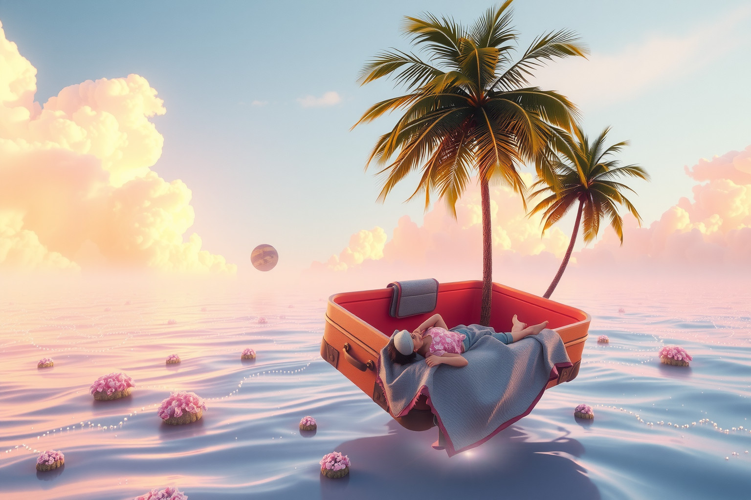 Sognare una vacanza perfetta simboleggia desiderio di libertà e serenità.