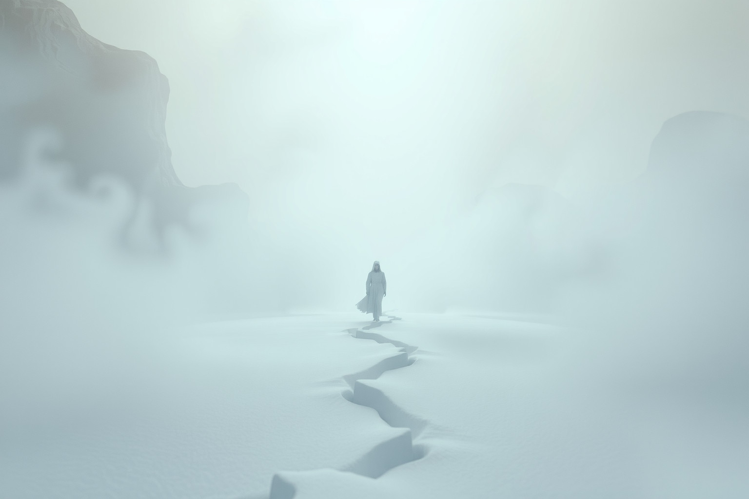 Sognare neve farinosa simboleggia sfide e ricerca di chiarezza interiore.