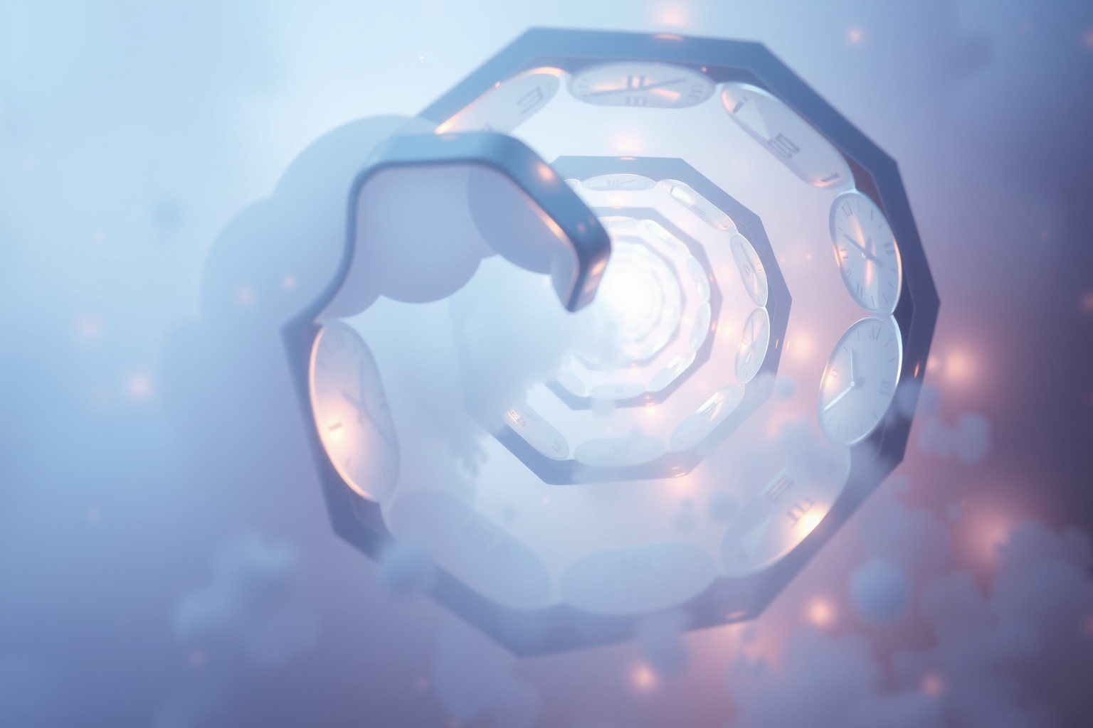 Sognare un loop temporale riflette la paura del cambiamento.
