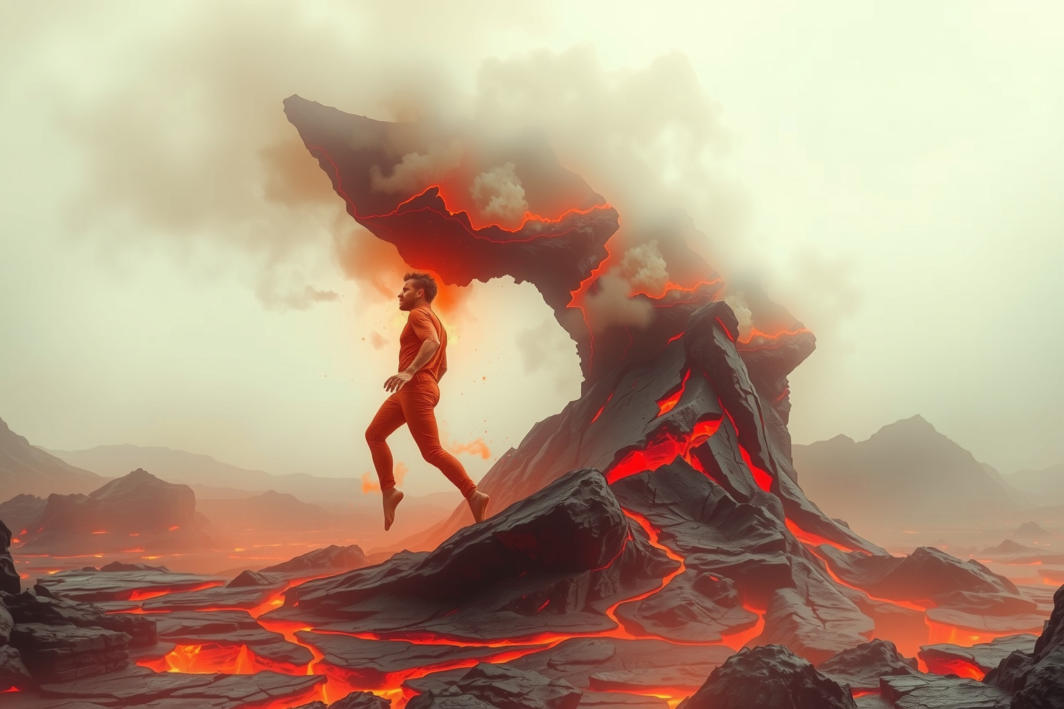 Sognare lava pietrificata simboleggia trasformazione interiore profonda e duratura.