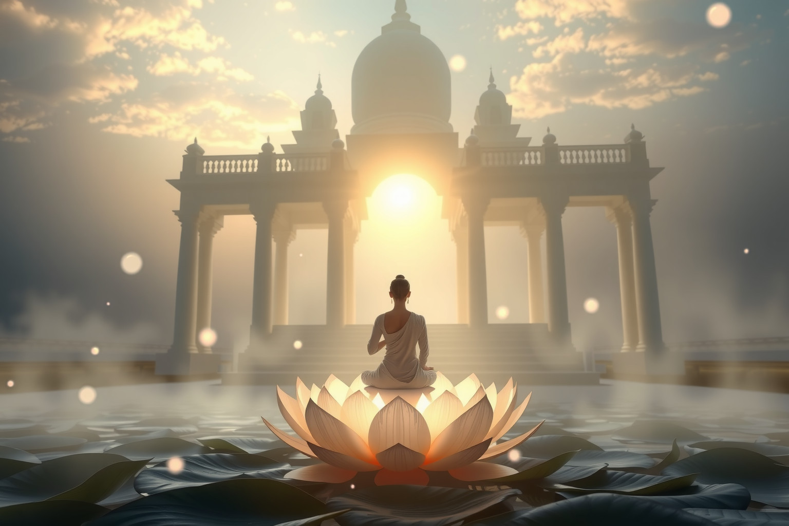 Sognare uno yogi in ashram simboleggia pace interiore profonda.