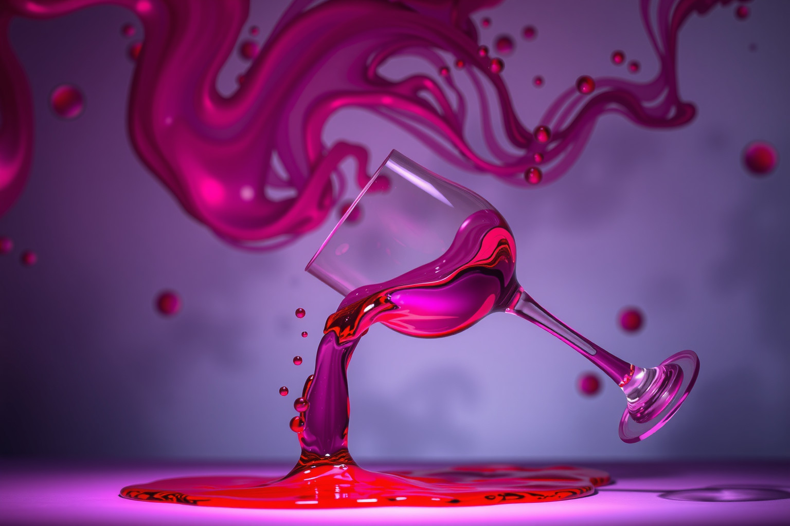 Sognare vino rosso rovesciato simboleggia perdita emotiva imminente.