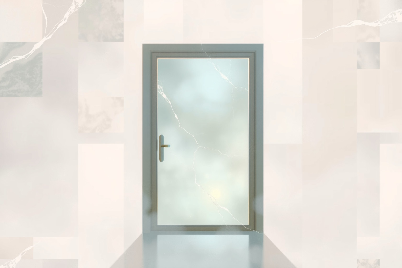 Sognare di serrare una porta di vetro indica paura di rivelazioni.