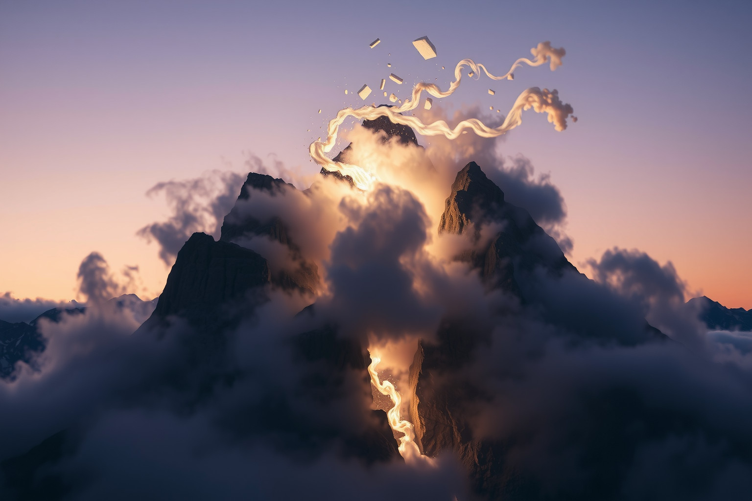 Sognare il crollo di una montagna simboleggia grandi cambiamenti interiori.