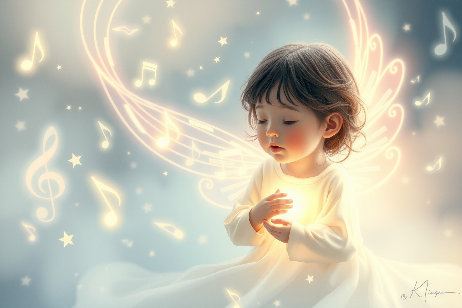 Sognare il menino pagina che canta simboleggia gioia e creatività interiore.