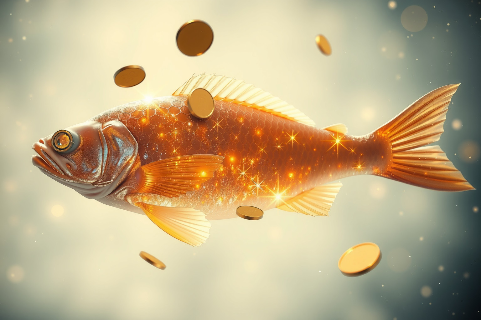 Sognare scaglie di pesce trasformate in monete simboleggia prosperità imminente.