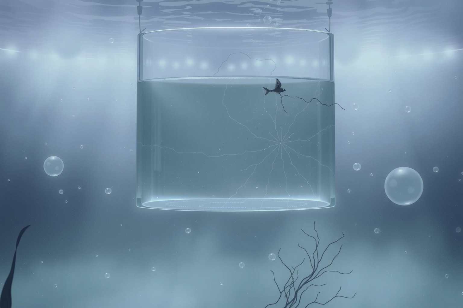Sognare un acquario abbandonato simboleggia emozioni trascurate e stagnanti.