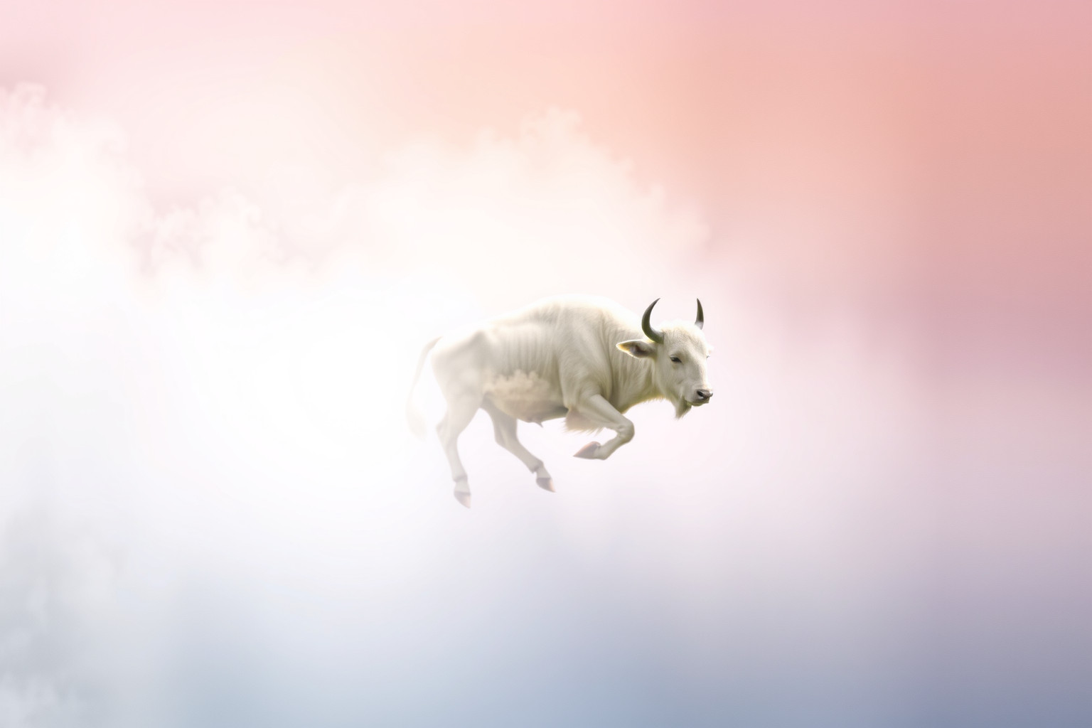Sognare un bufalo bianco che vola simboleggia libertà e forza spirituale.