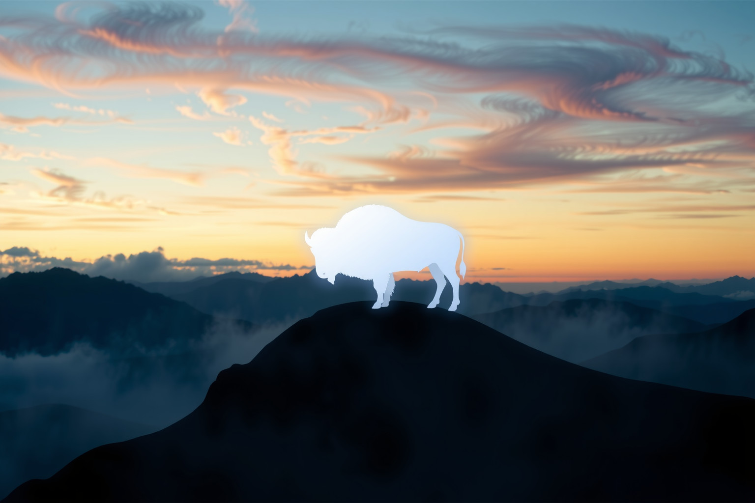 Sognare un bufalo bianco su montagna simboleggia forza spirituale.