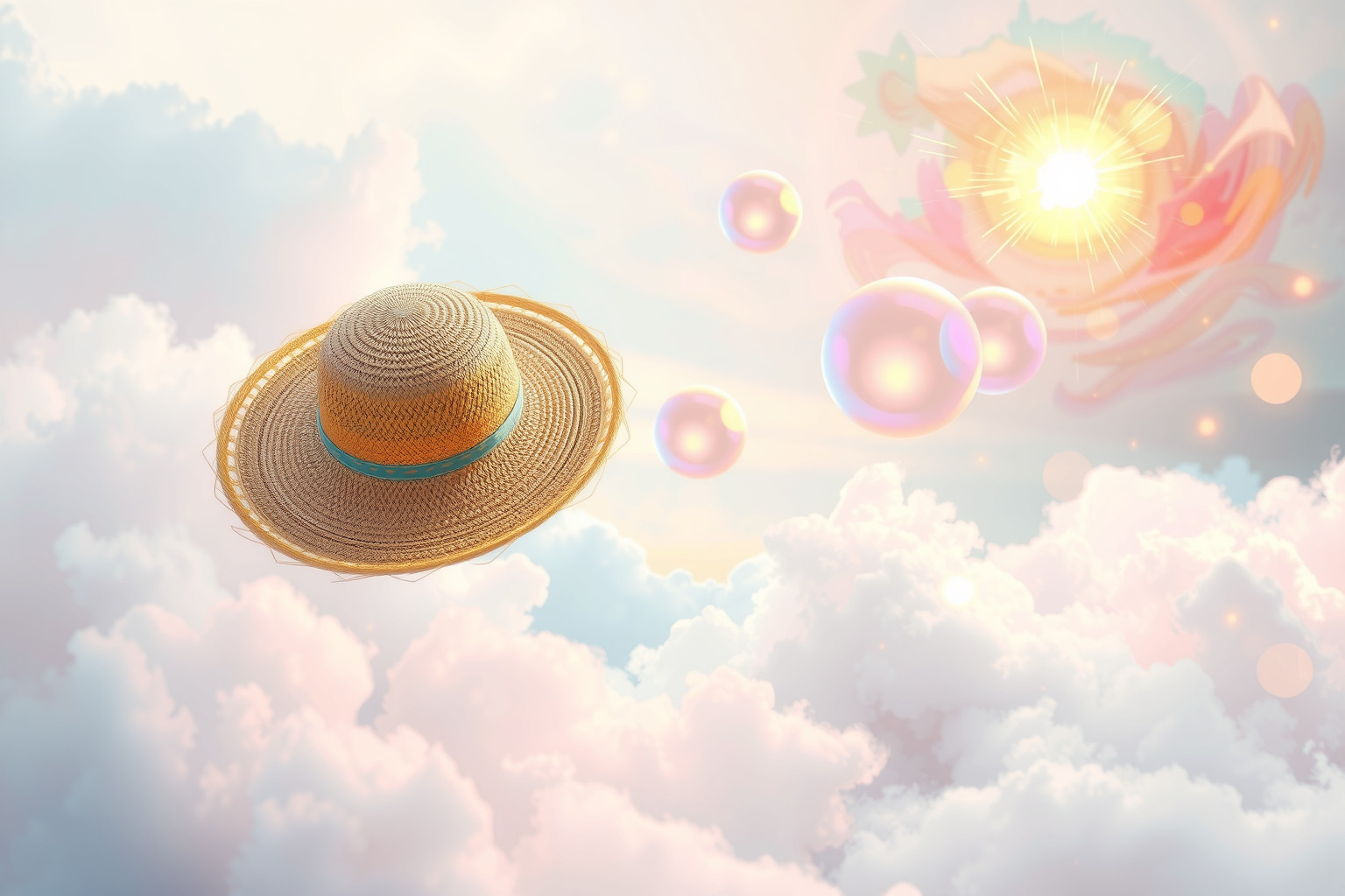 Sognare un cappello di paglia colorato stimola gioia e immaginazione.