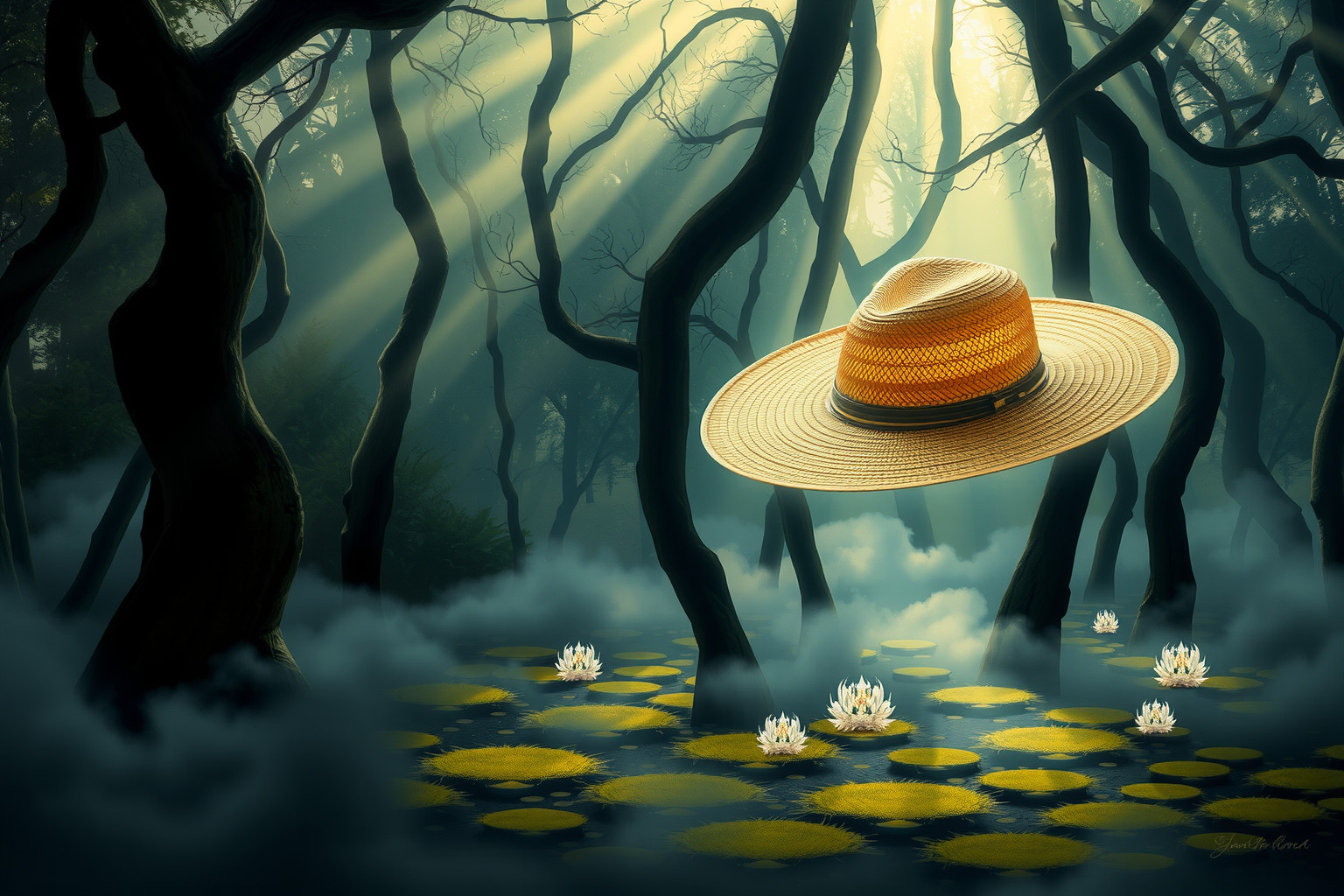 Sognare un cappello di paglia in foresta simboleggia nuove avventure.
