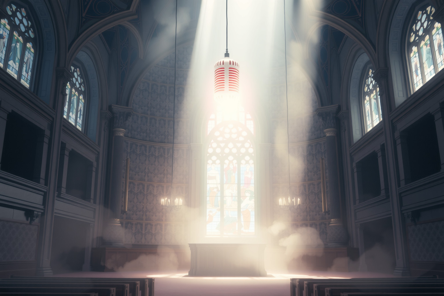 Sognare un microfono in chiesa simboleggia comunicare un messaggio sacro.