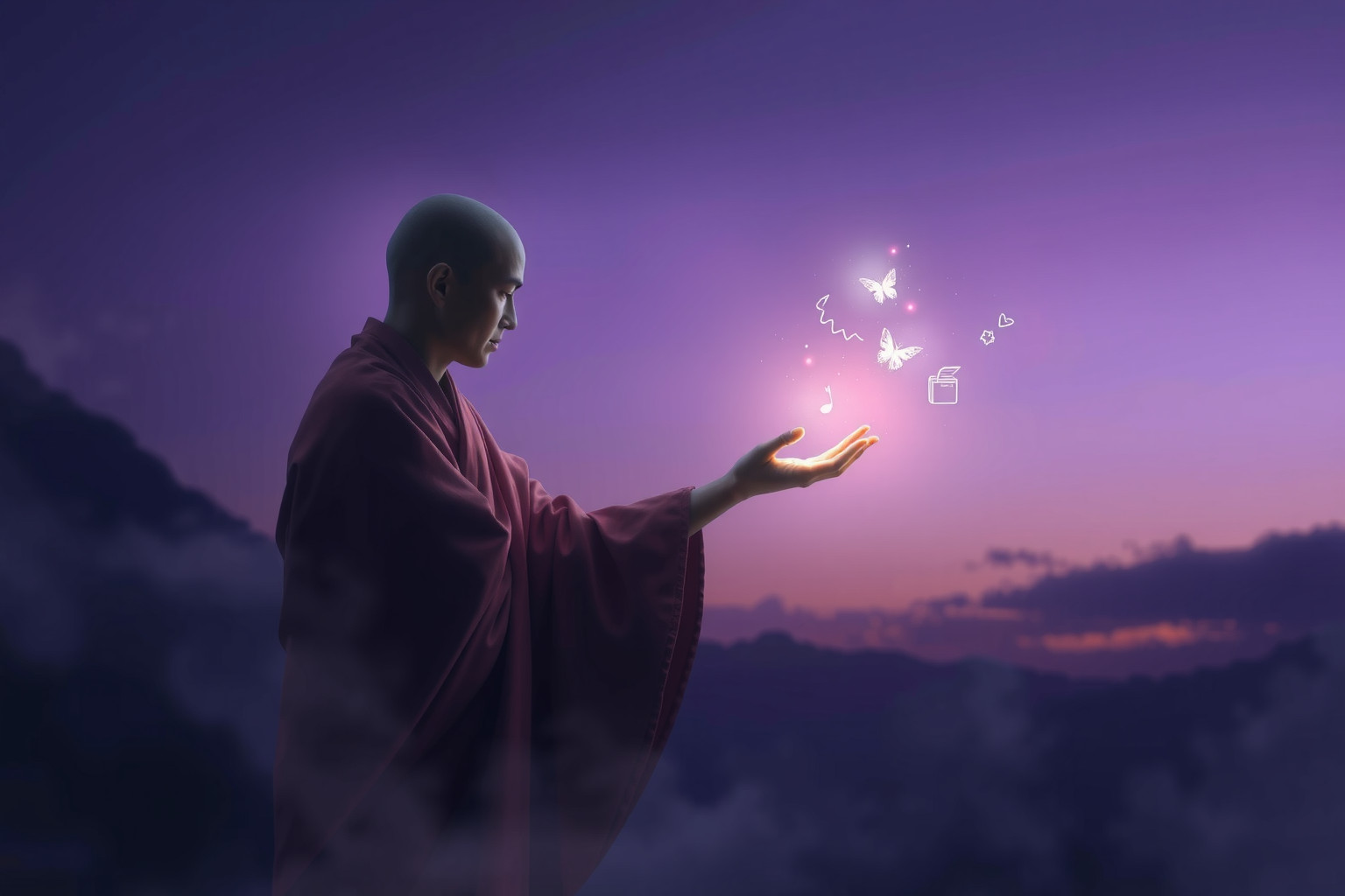 Sognare un monaco mendicante indica umiltà e ricerca spirituale profonda.