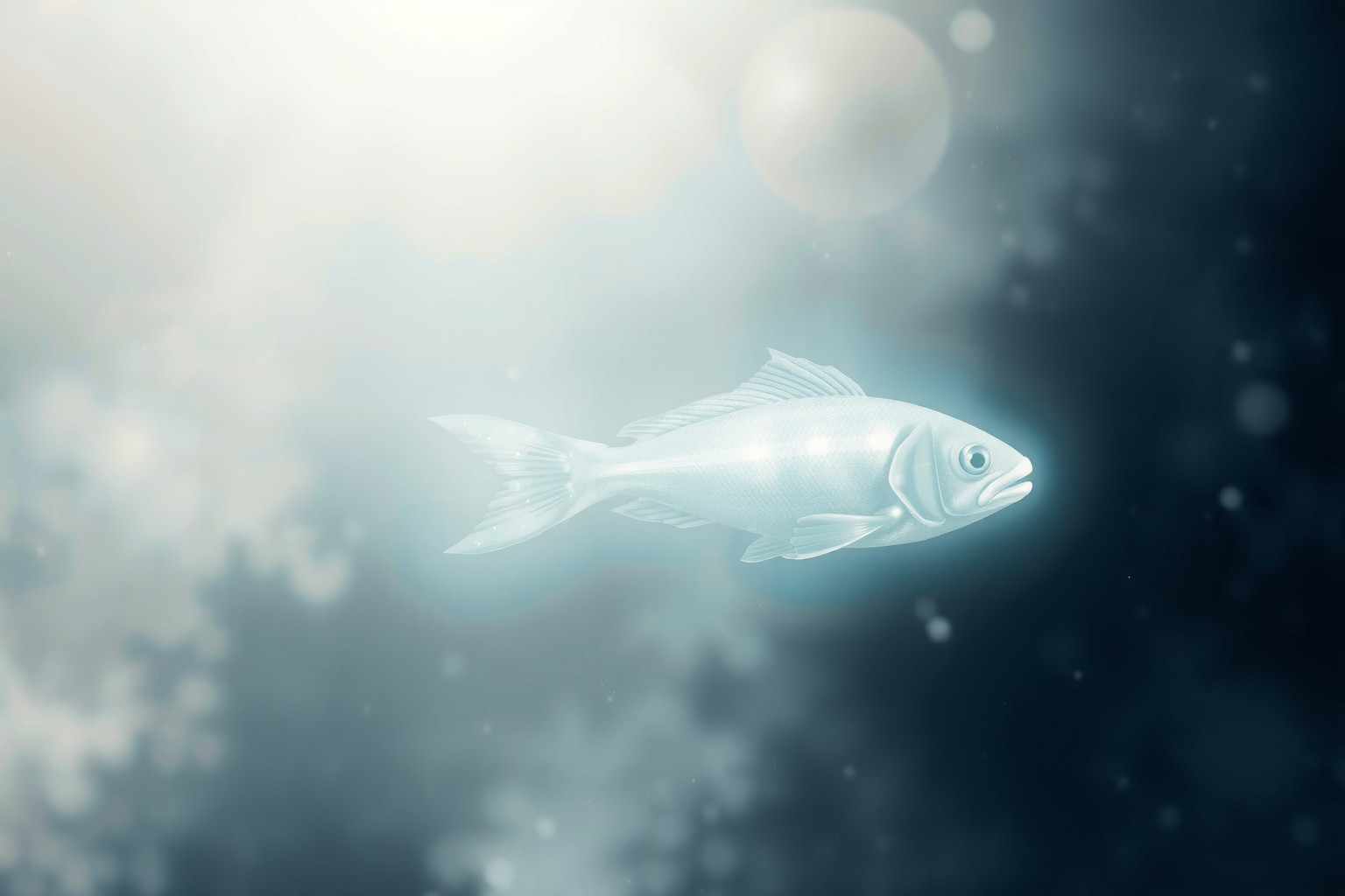Sognare un pesce morto bianco indica purificazione e rinascita interiore.