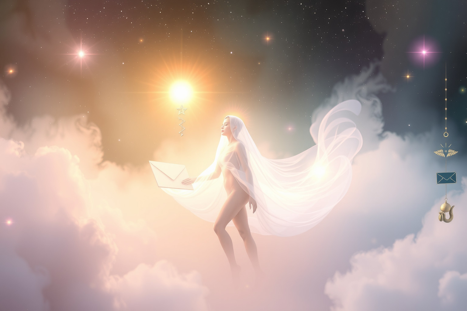 Sognare un postino spirituale indica messaggi divini in arrivo.