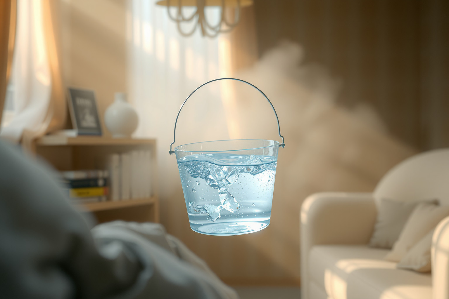 Sognare un secchio d'acqua domestico simboleggia emozioni trattenute.