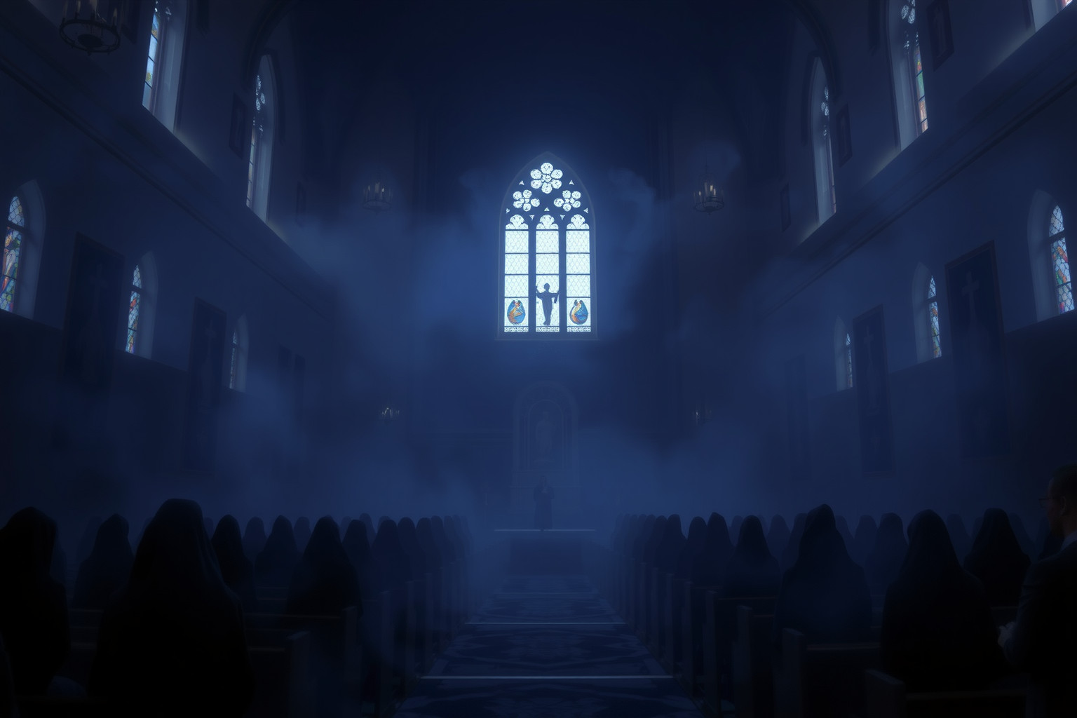 Sognare un servizio religioso oscuro segnala dubbi spirituali profondi.