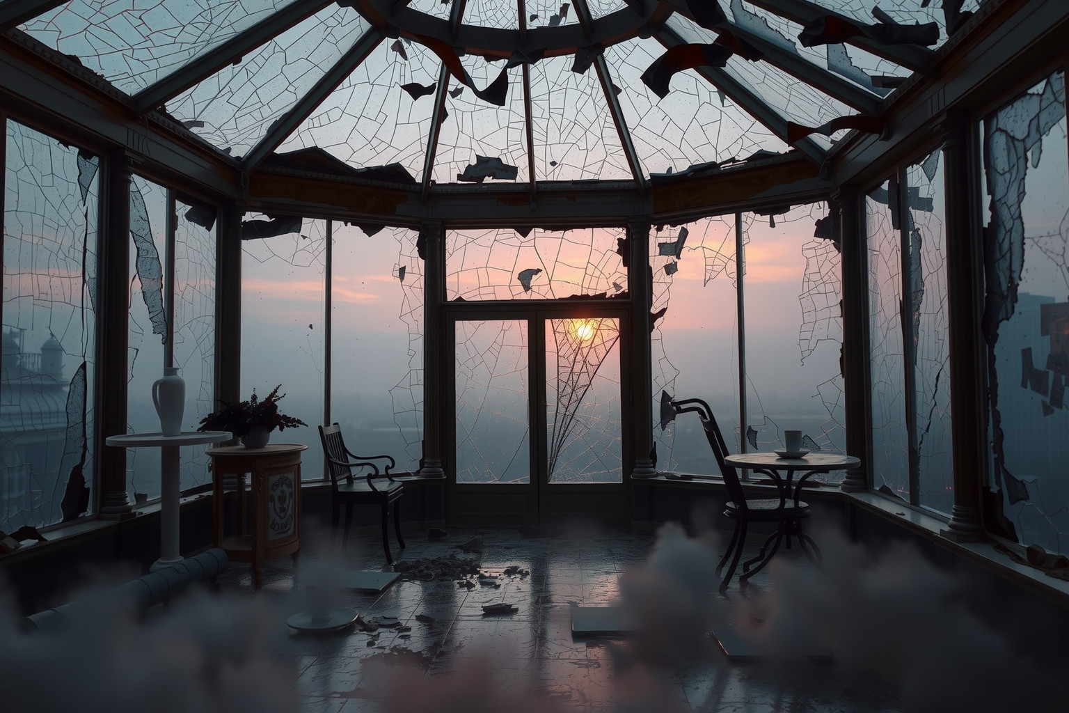 Sognare un solarium in rovina riflette insicurezze e ristagno emotivo.