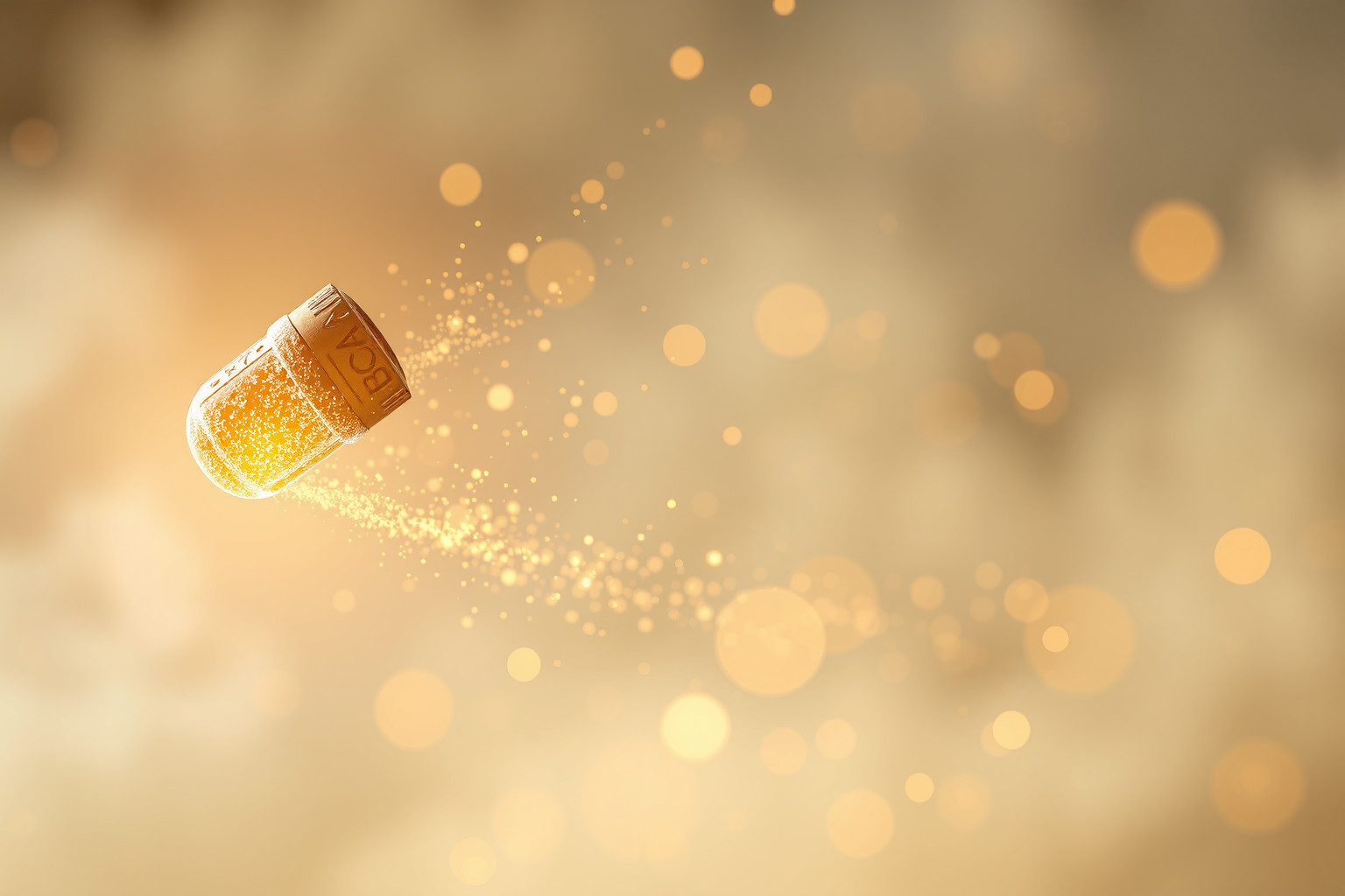 Sognare un tappo di champagne simboleggia gioia e successi imminenti.