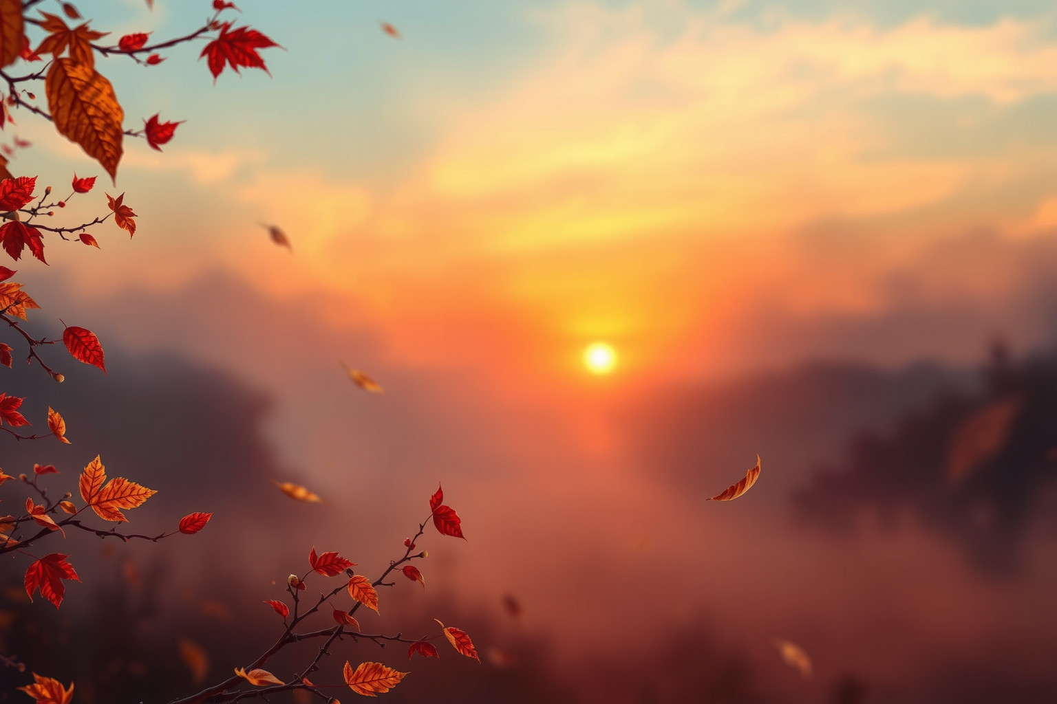 Sognare tramonto autunnale simboleggia cambiamento e lasciare andare.