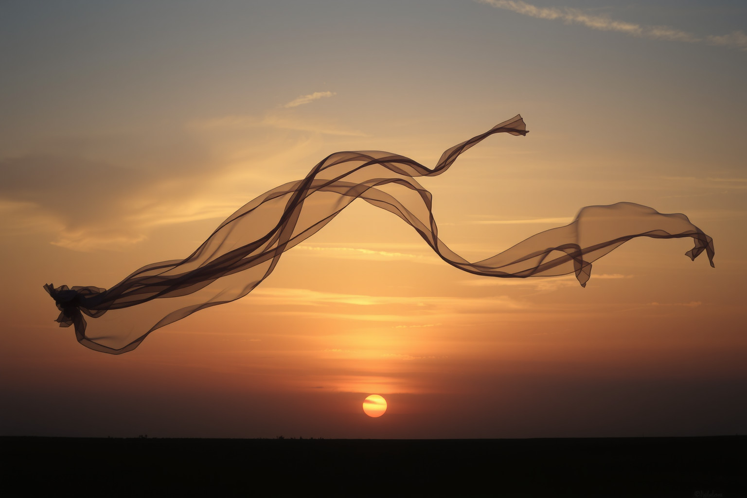 Sognare tramonto e vento annuncia trasformazioni rapide e inevitabili.