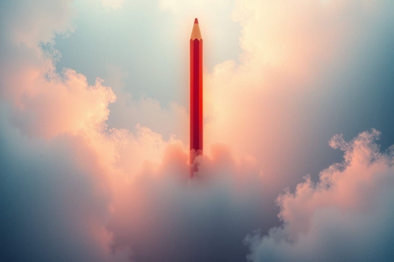 Sognare una matita rossa gigante simboleggia forza creativa e passione.