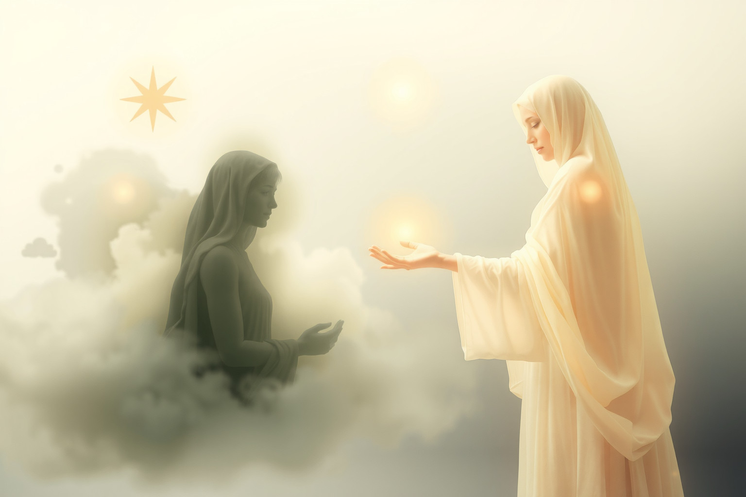 Sognare una monaca che ti aiuta simboleggia guida spirituale e protezione.